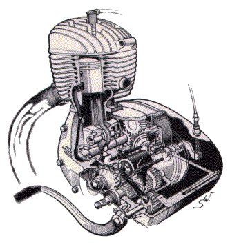 Motor Schnittmodell NSU Fox